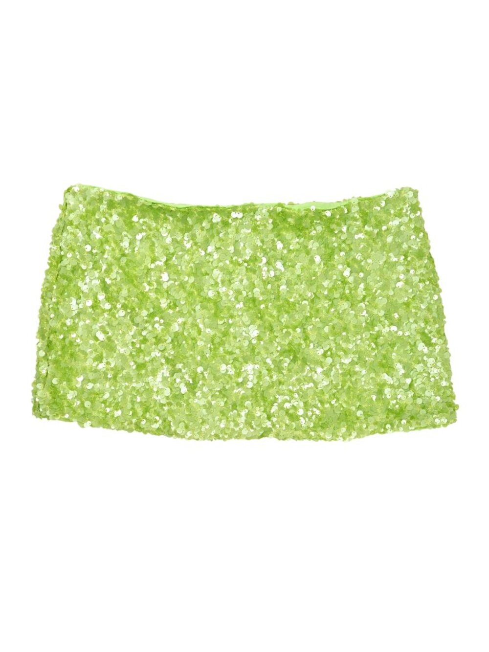 Hello Molly Dazzle Desire Sequin Mini Skirt in Green